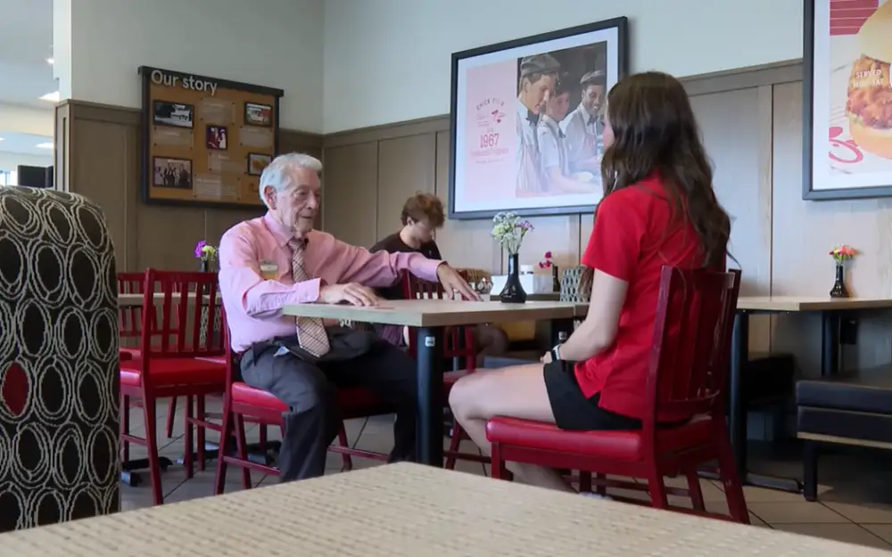 92 year old Chic Fila employee