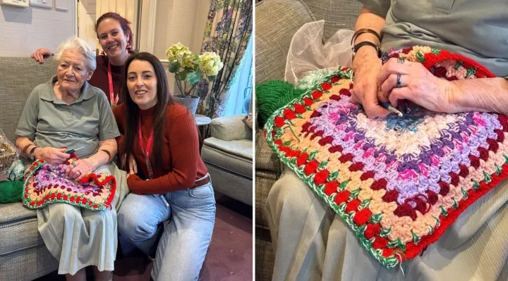 Woman Crochets More Than 100 Baby Blankets to Thank Hospital That Saved Her Sight