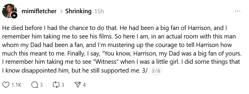 woman shares Harrison Ford kindness story