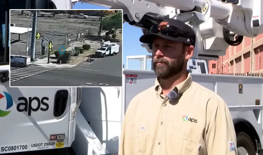 hero saves toddler running street