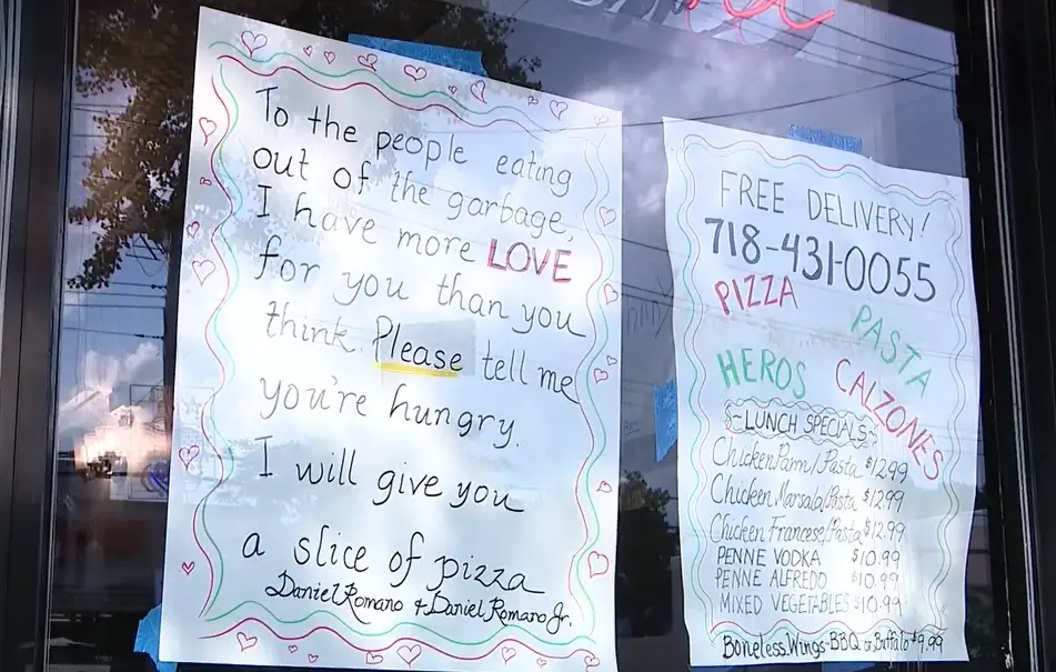 pizza place do not eat out of garbage