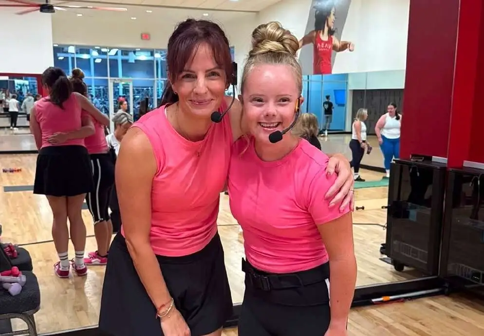 woman fitness instructor down syndrome