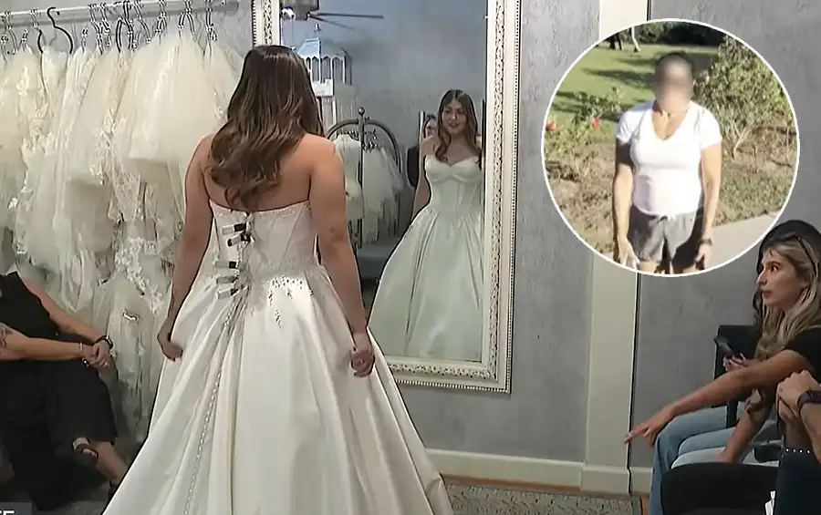 woman free wedding dress racist rant